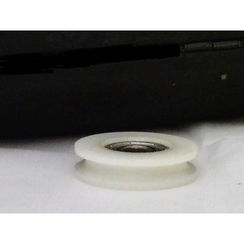 Palissement d’alésage 6 mm - poulie ronde en nylon de 27 mm, rail à rainure en U 6x27x7 mm