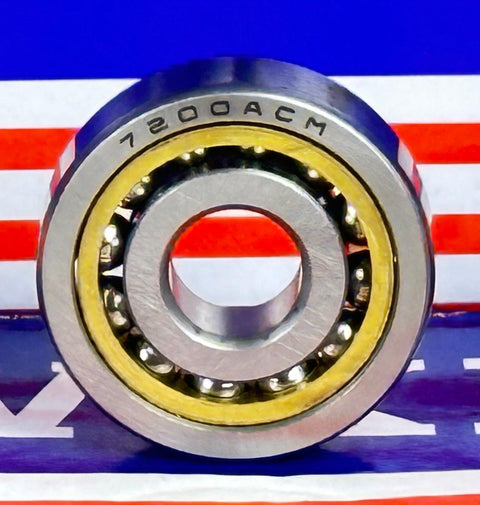 7200ACM Angular Contact bearing Bronze Cage 10x30x9mm