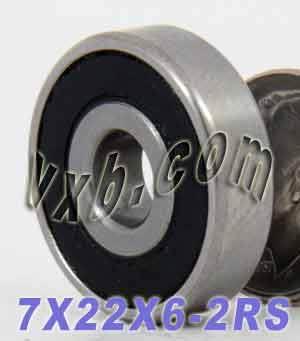 7x22x6 Miniature scellée à roulements 7 mm x 22 mm x 6 mm