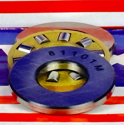 81101M Cylindrical Roller Thrust Bearing 12x26x9mm - Bronze Cage