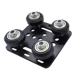 Black 2020 Aluminum Extrusion V-Slot Gantry Support Plate Set w Bearing Slide
