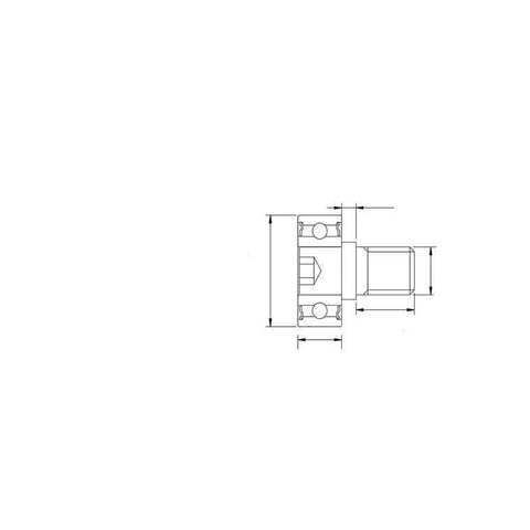 PU6x26x10-2RS C1 L8 M6 Roulement en PU vert couvert M6 Goujon