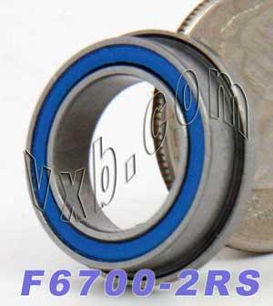 Palier mince scellé à brides F6700-2RS 10x15x4mm