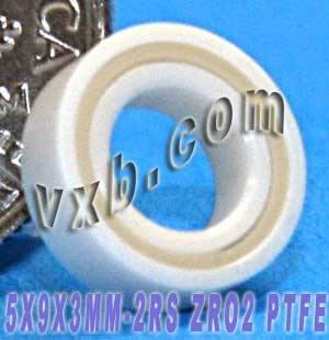 Full Ceramic Sealed Bearing 5x9x3 ZrO2 Miniature