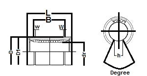 LBD40OP NB 40mm Slide Bush Ball Linear Motion Bearing