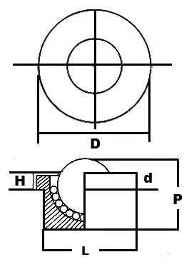 MBT-1 CS/SS Solid Machined Ball Transfer Unit 1 Main Bearing