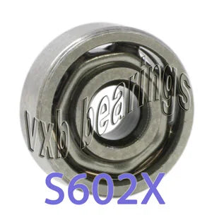 S602X Roulement en acier inoxydable ouvert 2,5 x 8 x 2,8