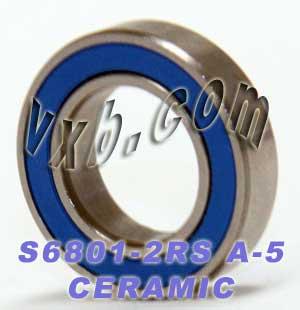 S6801-2RS Palier céramique ABEC 5 Roulement scellé en acier inoxydable 12x21x5