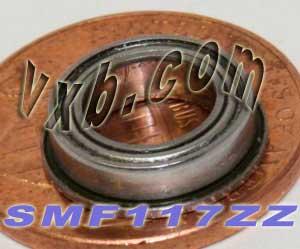 SMF117ZZ Palier à rebords en acier inoxydable blindé 7x11x3 roulement 7x11x3
