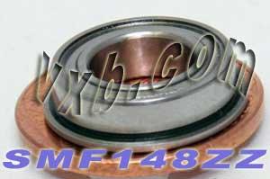 SMF148ZZ Palissement à rebords en acier inoxydable blindé 8x14x4
