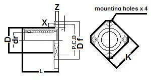 SMSK35GUU 35mm Slide Bush Bushings Motion Linear Bearing