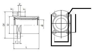 SMT25WUUE NB 25mm Slide Bush Bushings Motion Linear Bearing