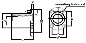 SMT30GUU NB 30mm Slide Bush Bushings Motion Linear Bearing