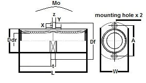 SMTC12UU NB 12mm Slide Bush Bushings Miniature Motion Linear Bearing