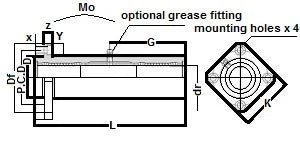 TRK30UUE NB 30mm Slide Bush Bushings Motion Linear Bearing