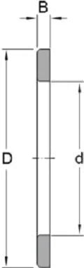 WS81214 rondelle cylindrique à rouleaux de poussée 70x105x8mm